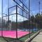corte exterior colorida cor-de-rosa de Padel do relvado artificial de 12mm para multi campos de esporte