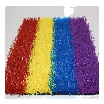 Campo de jogos falsificado colorido decoração da grama do jardim